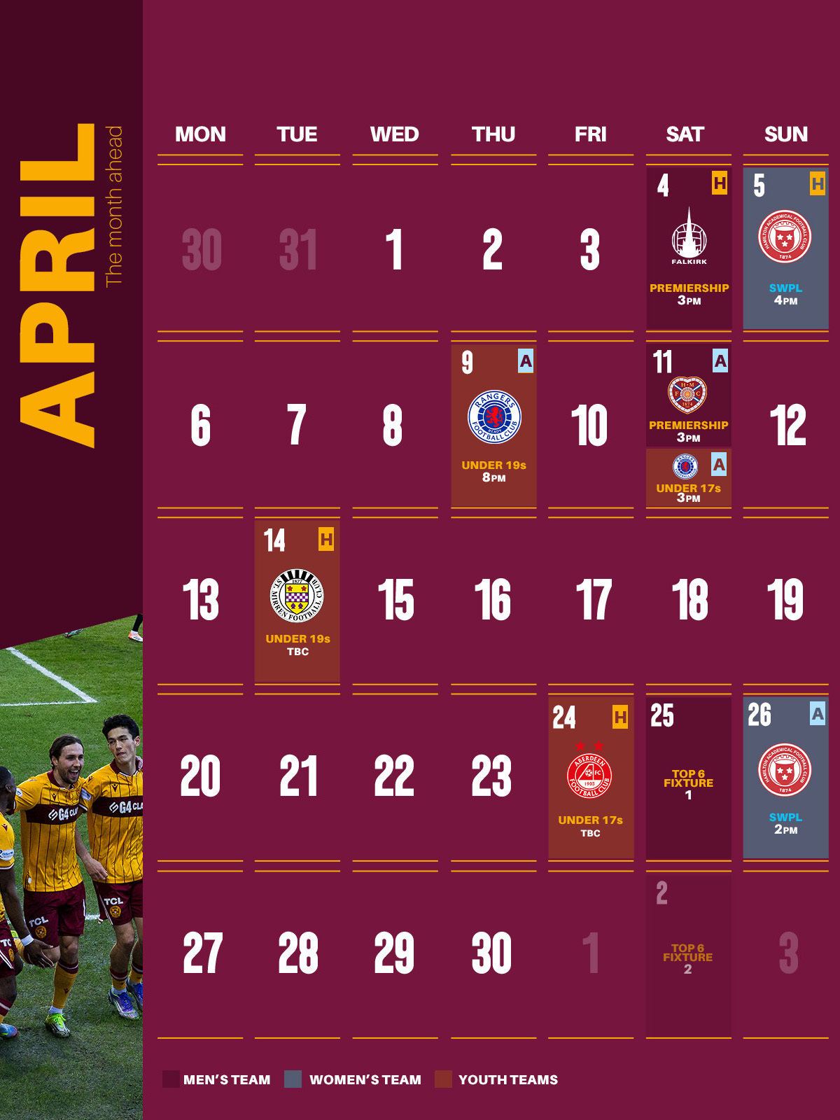 Monthly Fixtures